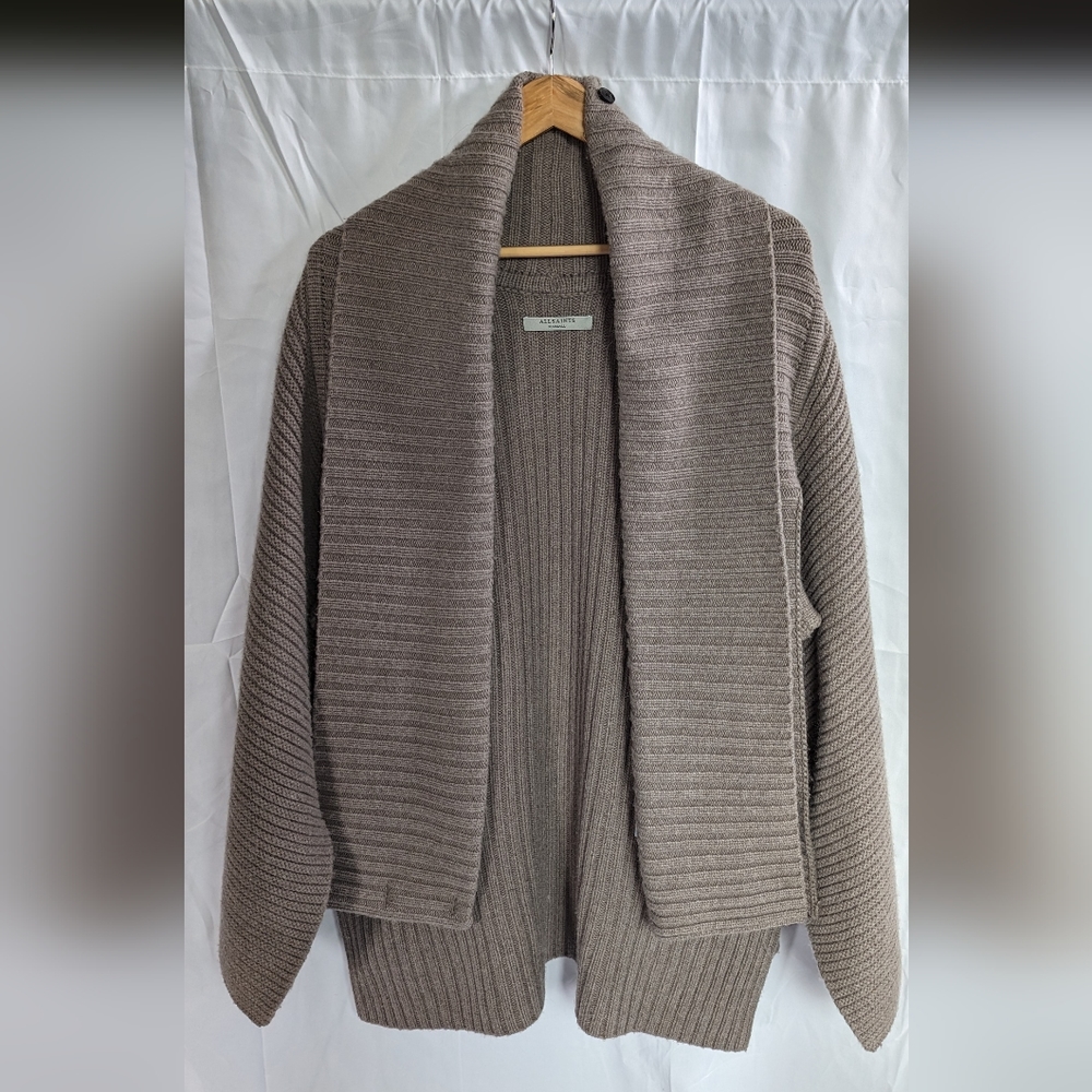 All Saints heavyweight cardigan XS Taupe